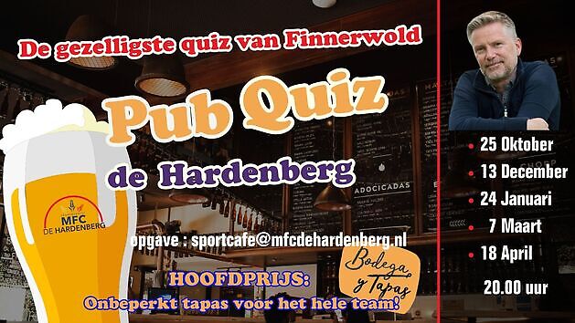 Het nieuwe Pubquiz seizoen van start - MFC De Hardenberg Finsterwolde