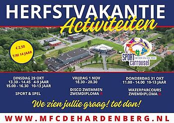 Herfstvakantie activiteiten MFC De Hardenberg Finsterwolde